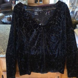 Carole Little black sheer shrug.